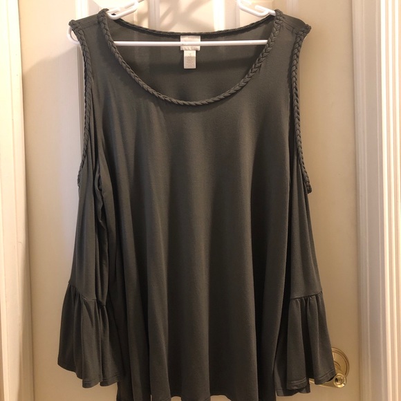 Chico's Tops - Chico’s 3P Olive Green top